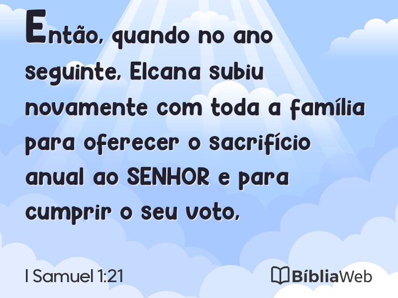 I Samuel 1:21 em imagem para compartilhar
