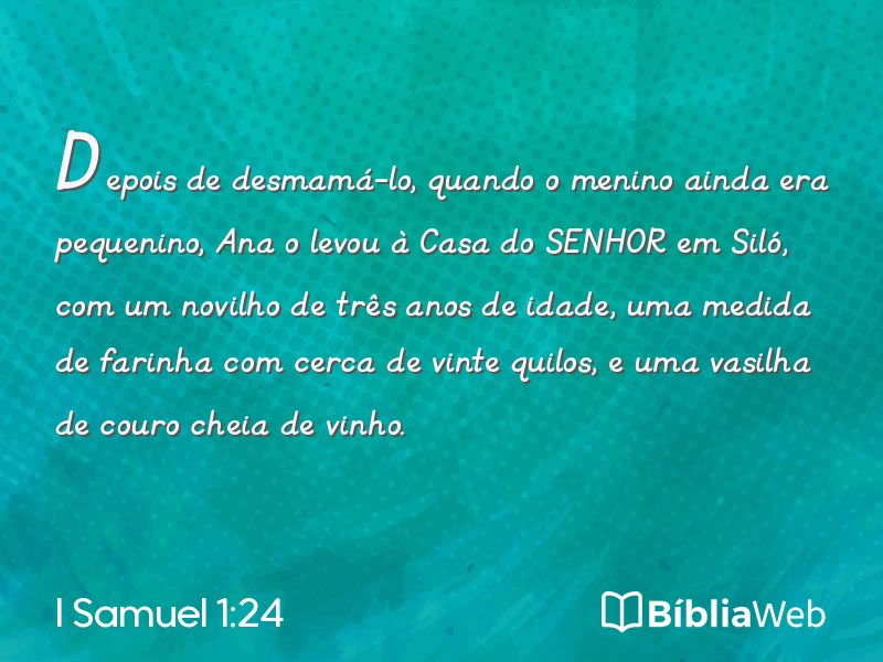 I Samuel 1:24 em imagem para compartilhar