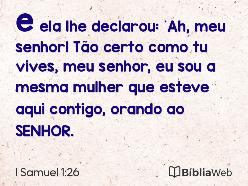 I Samuel 1:26 em imagem para compartilhar