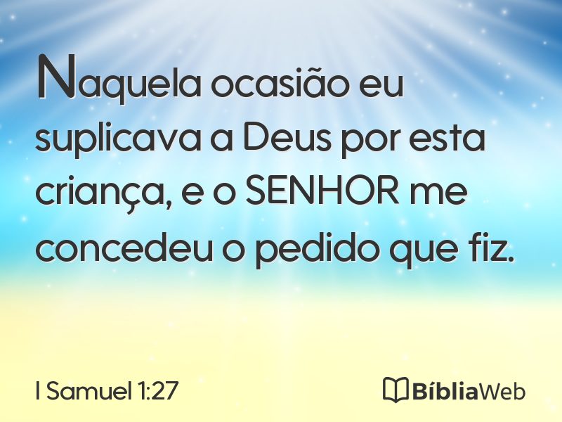 I Samuel 1:27 em imagem para compartilhar