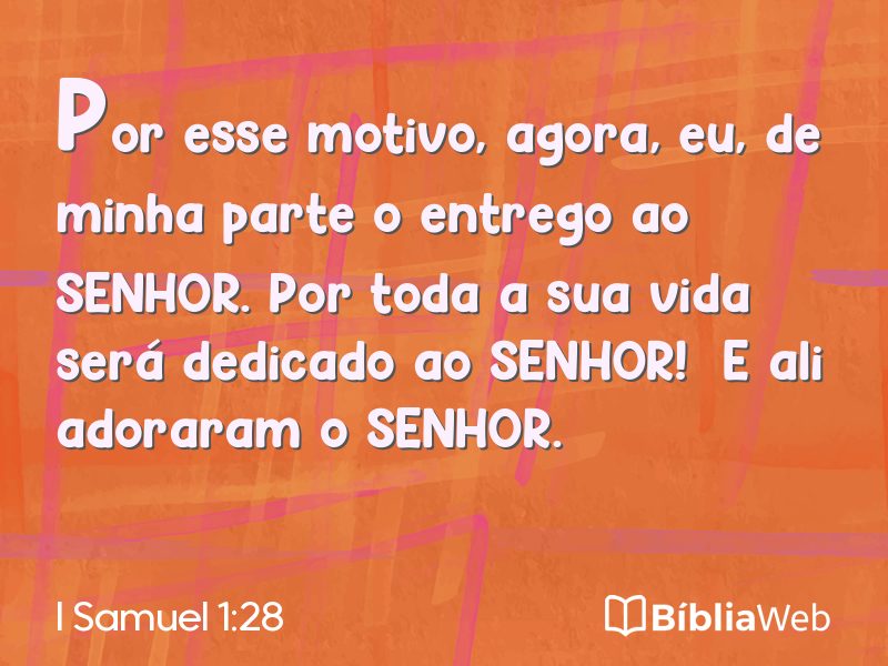 I Samuel 1:28 em imagem para compartilhar