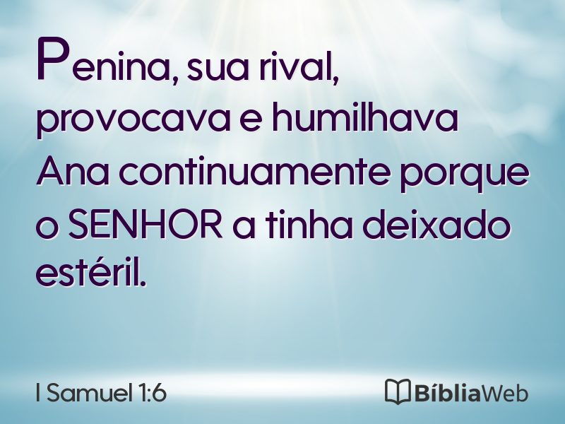I Samuel 1:6 em imagem para compartilhar