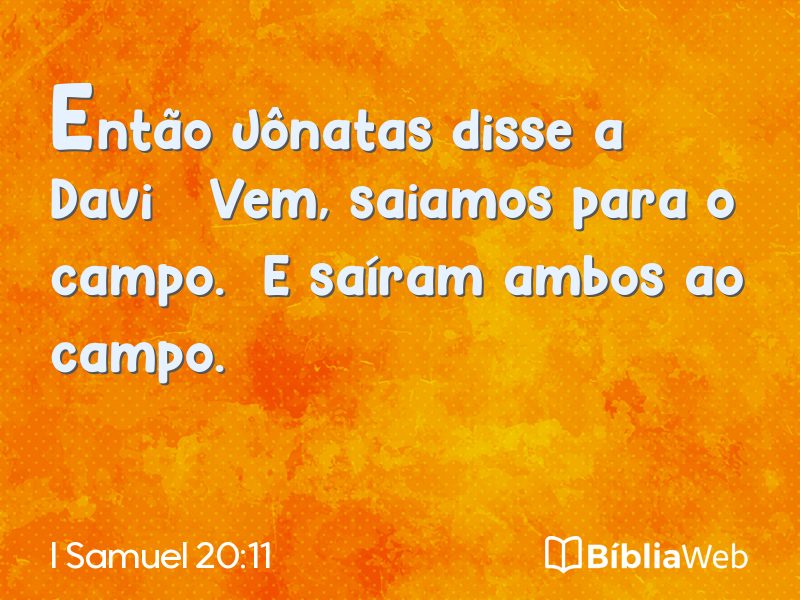 I Samuel 20:11 em imagem para compartilhar