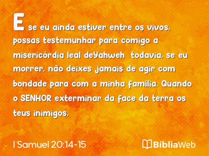 I Samuel 20:14-15 em imagem para compartilhar