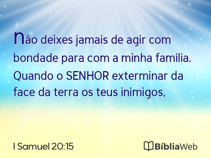 I Samuel 20:15 em imagem para compartilhar