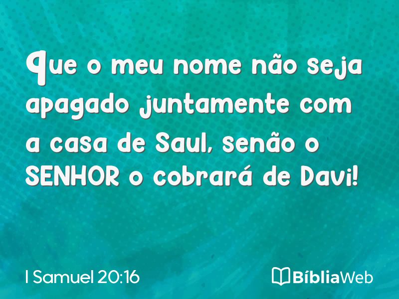 I Samuel 20:16 em imagem para compartilhar