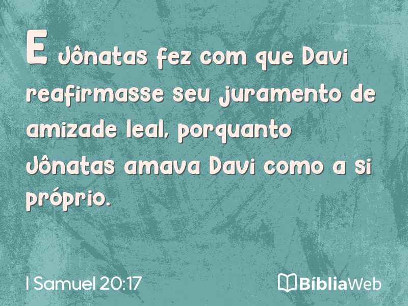 I Samuel 20:17 em imagem para compartilhar