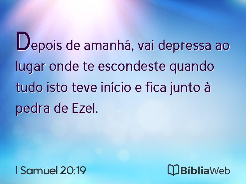 I Samuel 20:19 em imagem para compartilhar