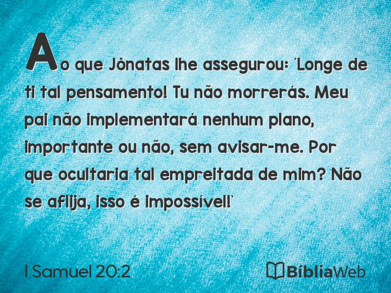 I Samuel 20:2 em imagem para compartilhar