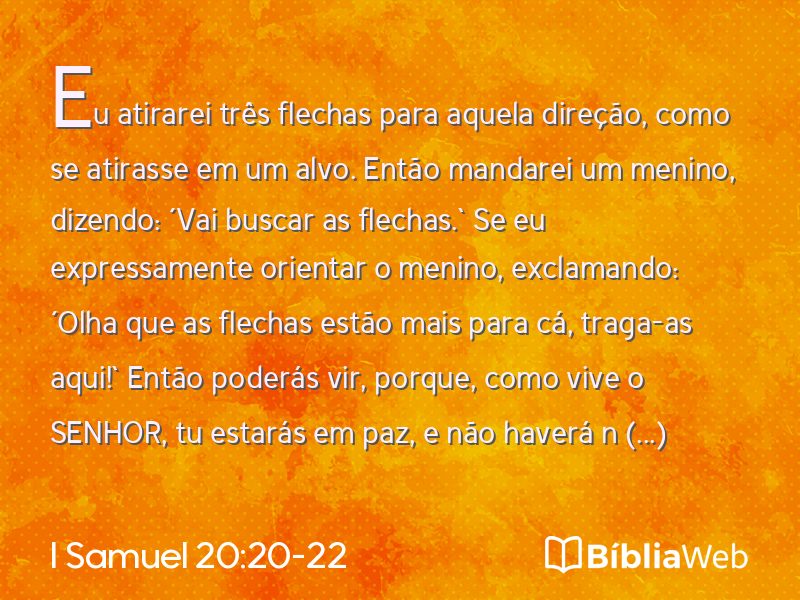 I Samuel 20:20-22 em imagem para compartilhar