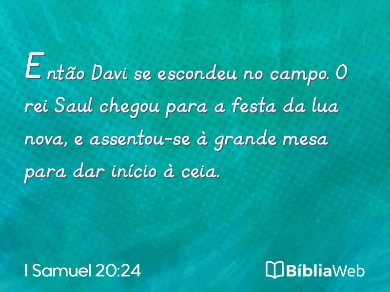 I Samuel 20:24 em imagem para compartilhar