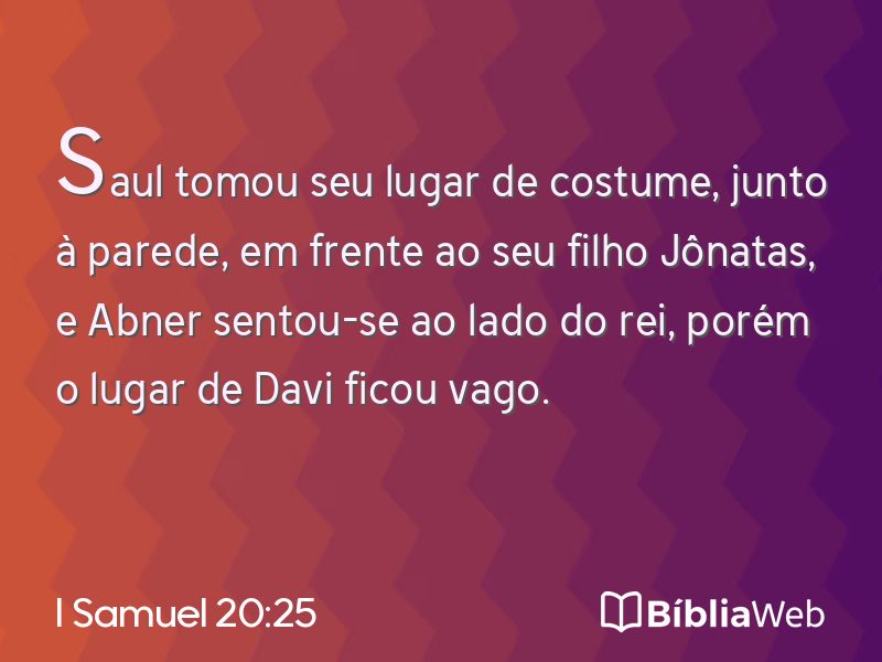 I Samuel 20:25 em imagem para compartilhar