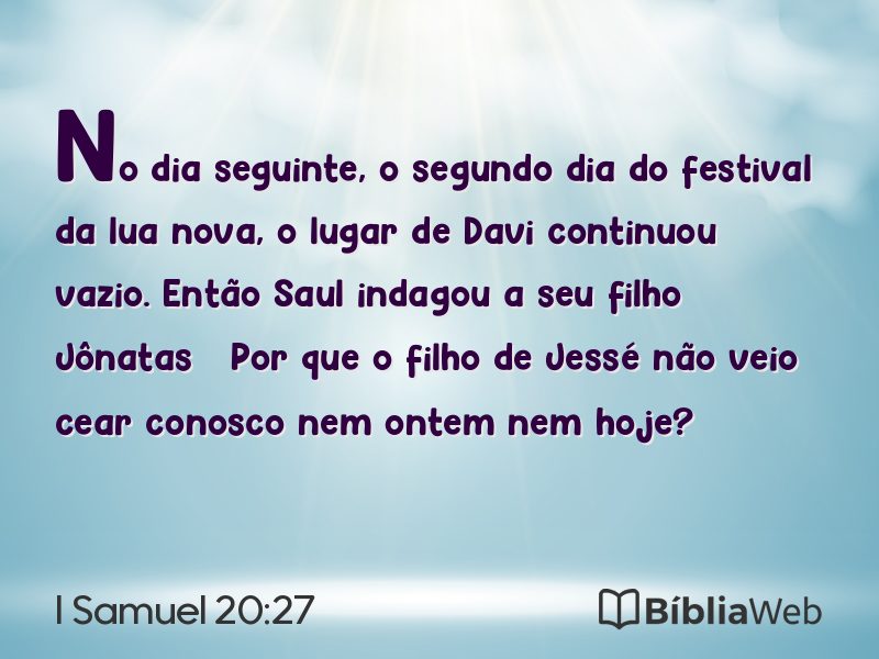 I Samuel 20:27 em imagem para compartilhar