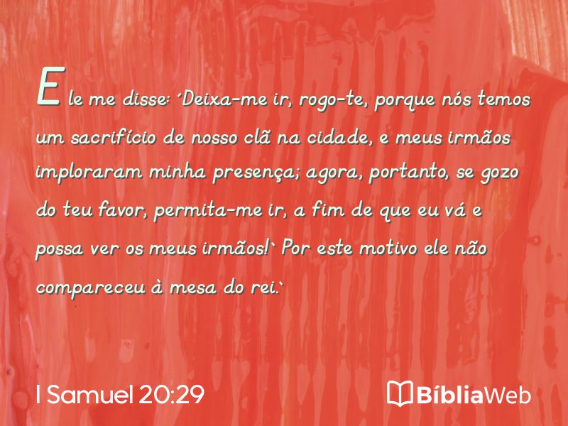 I Samuel 20:29 em imagem para compartilhar