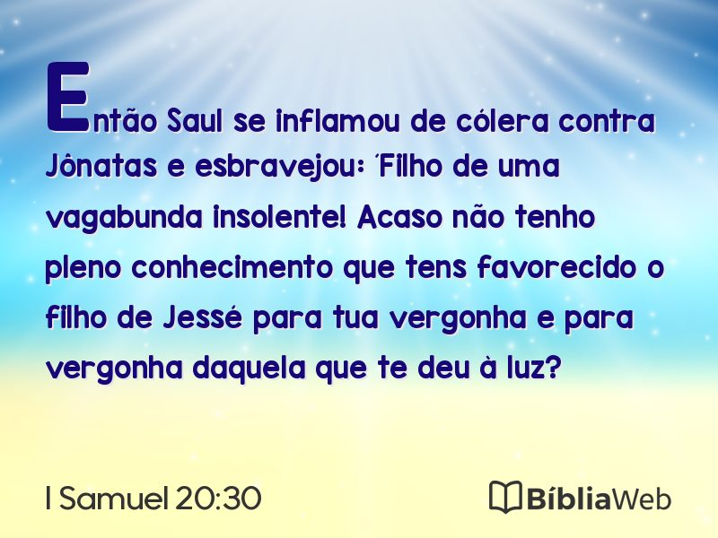 I Samuel 20:30 em imagem para compartilhar