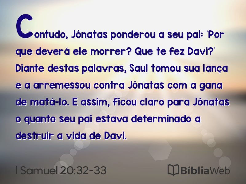 I Samuel 20:32-33 em imagem para compartilhar