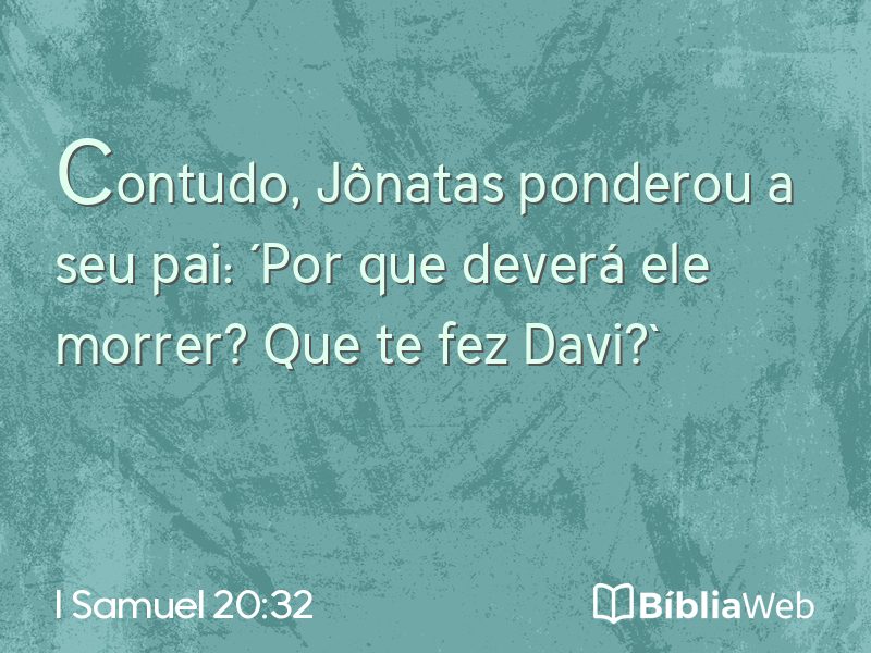I Samuel 20:32 em imagem para compartilhar