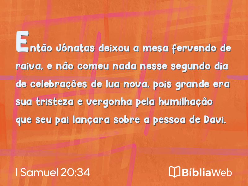I Samuel 20:34 em imagem para compartilhar