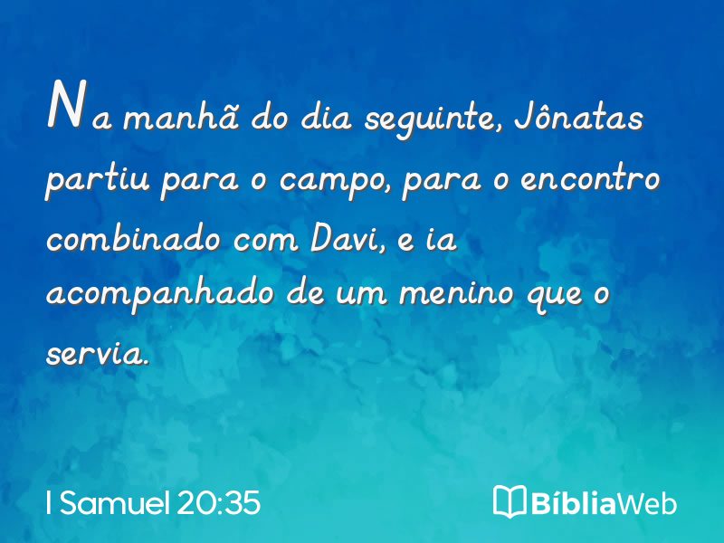 I Samuel 20:35 em imagem para compartilhar