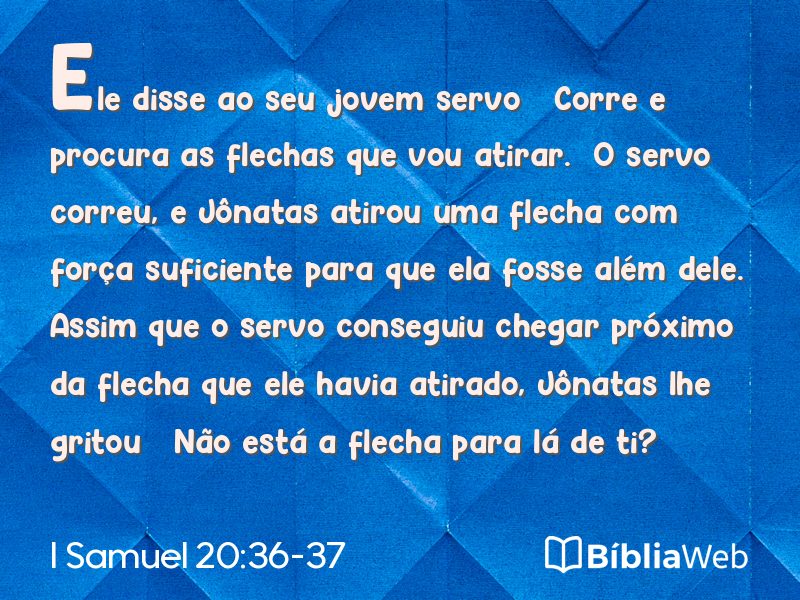 I Samuel 20:36-37 em imagem para compartilhar