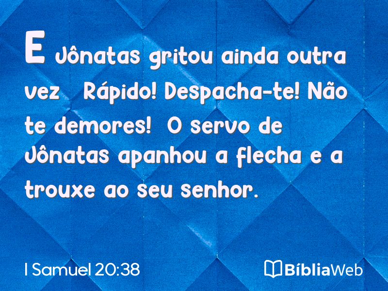 I Samuel 20:38 em imagem para compartilhar