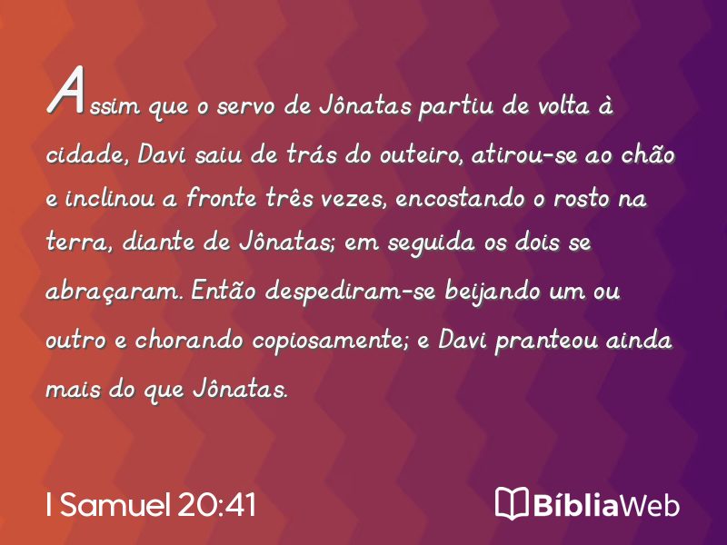 I Samuel 20:41 em imagem para compartilhar