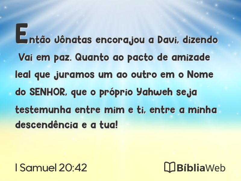 I Samuel 20:42 em imagem para compartilhar