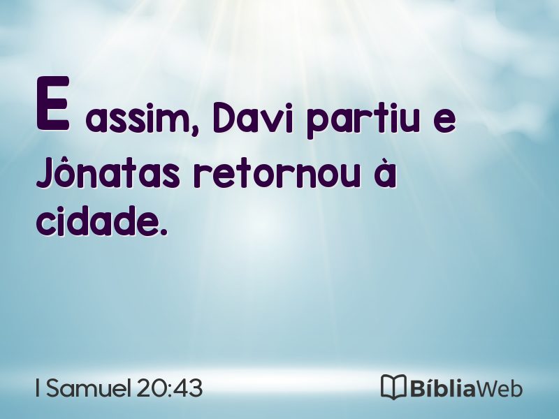 I Samuel 20:43 em imagem para compartilhar