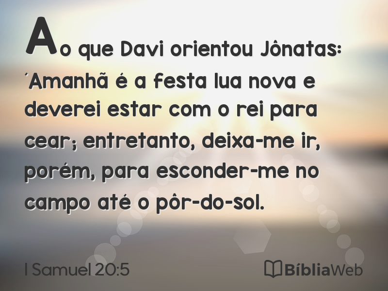 I Samuel 20:5 em imagem para compartilhar