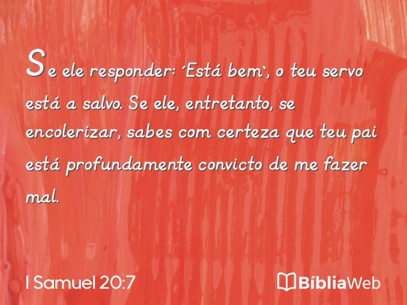 I Samuel 20:7 em imagem para compartilhar