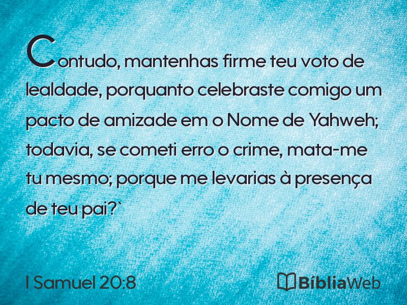 I Samuel 20:8 em imagem para compartilhar