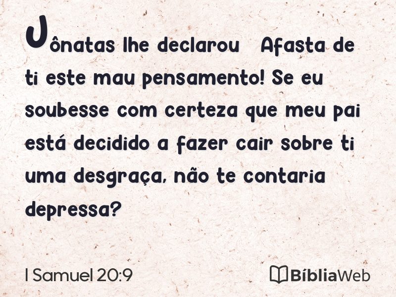 I Samuel 20:9 em imagem para compartilhar
