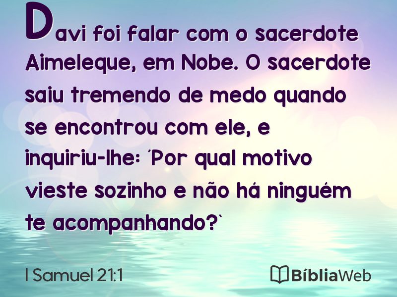 I Samuel 21:1 em imagem para compartilhar