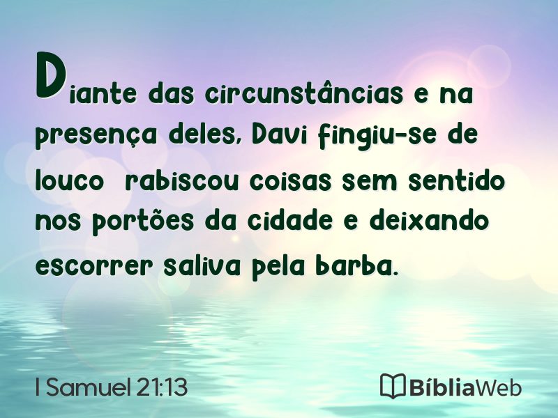 I Samuel 21:13 em imagem para compartilhar