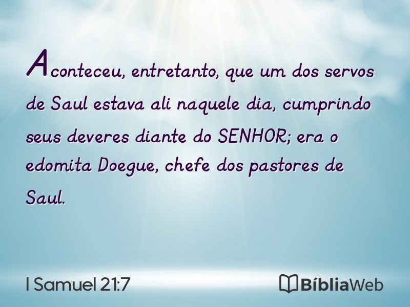 I Samuel 21:7 em imagem para compartilhar