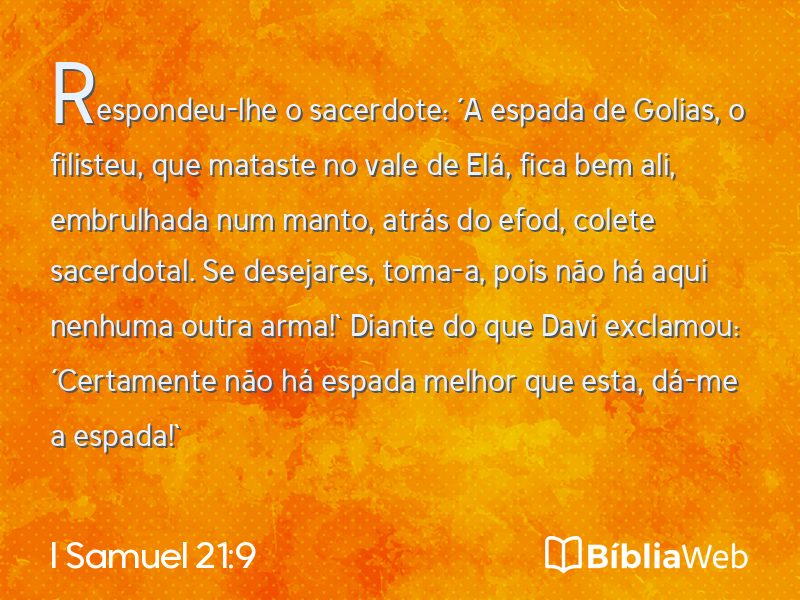 I Samuel 21:9 em imagem para compartilhar
