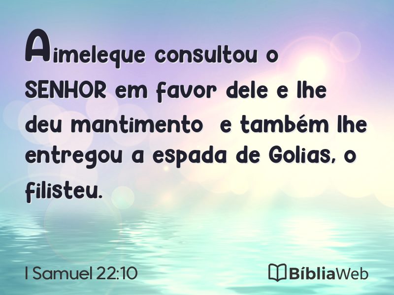I Samuel 22:10 em imagem para compartilhar