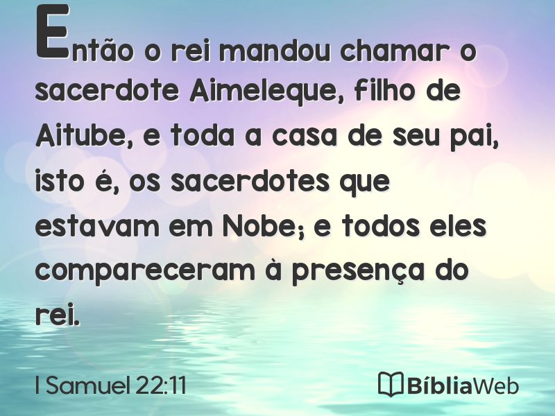I Samuel 22:11 em imagem para compartilhar