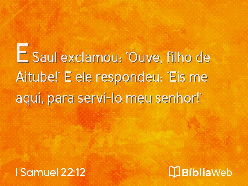 I Samuel 22:12 em imagem para compartilhar
