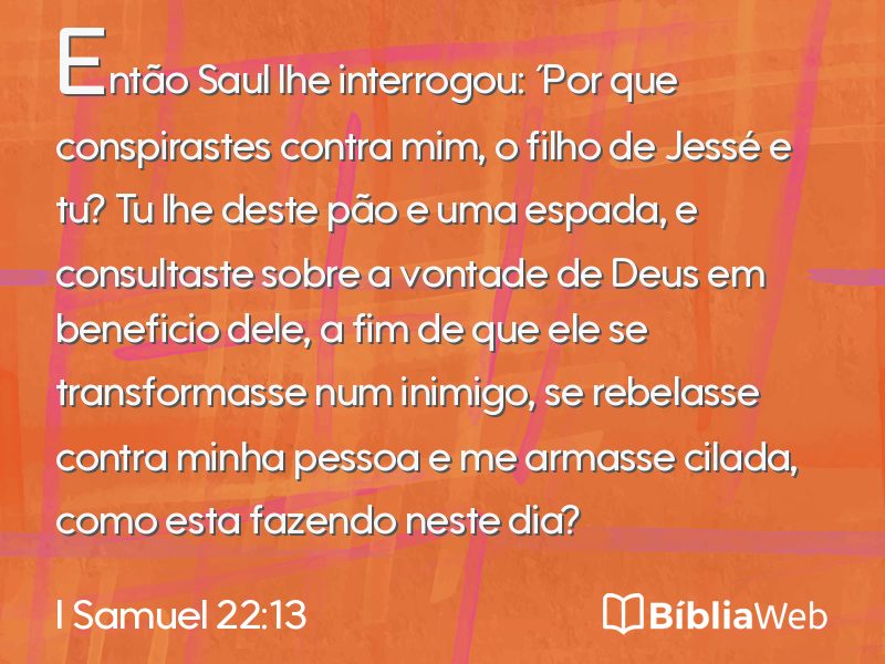 I Samuel 22:13 em imagem para compartilhar