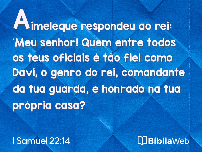 I Samuel 22:14 em imagem para compartilhar