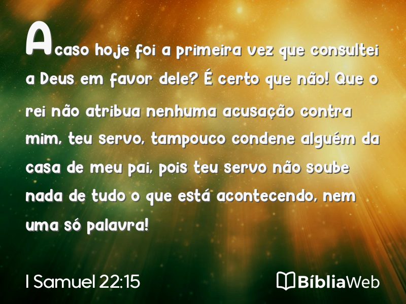 I Samuel 22:15 em imagem para compartilhar