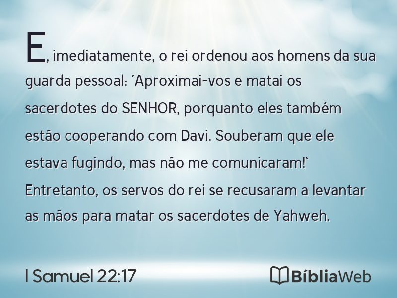 I Samuel 22:17 em imagem para compartilhar