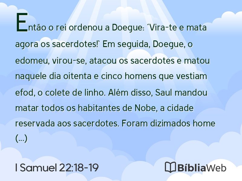 I Samuel 22:18-19 em imagem para compartilhar
