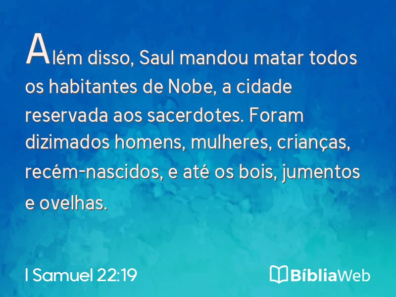 I Samuel 22:19 em imagem para compartilhar