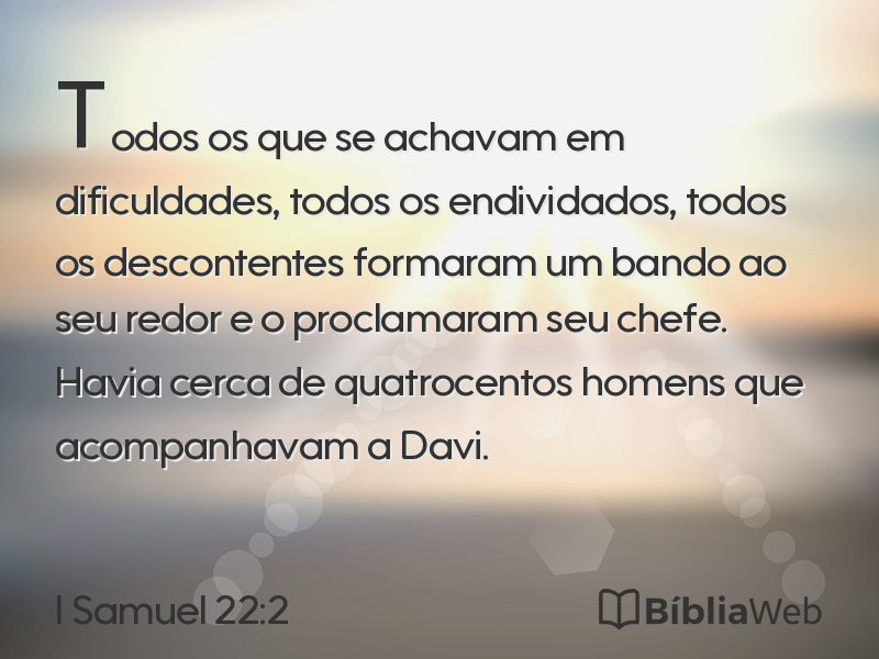 I Samuel 22:2 em imagem para compartilhar
