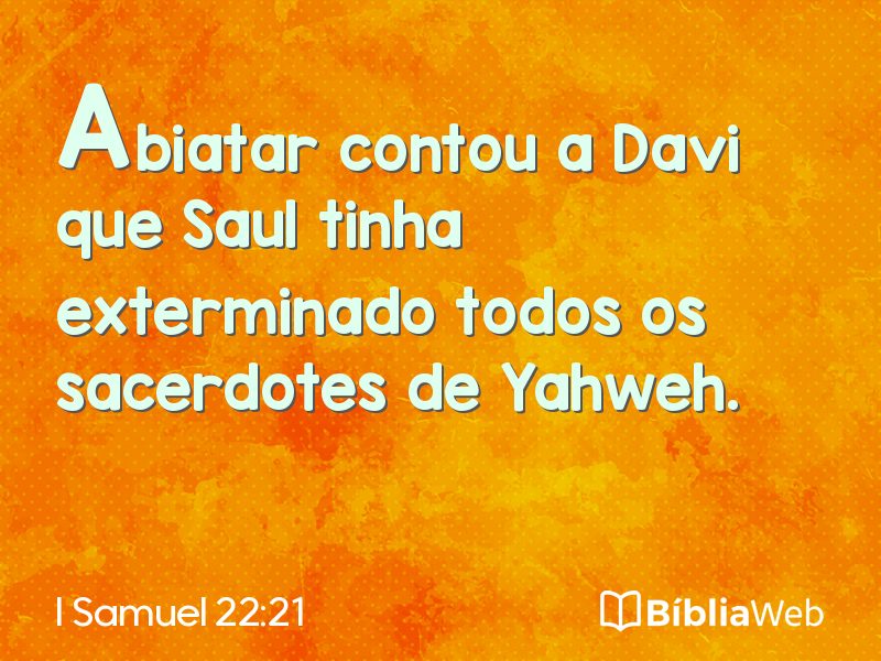 I Samuel 22:21 em imagem para compartilhar