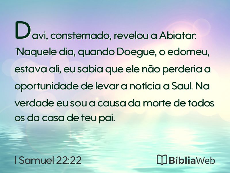 I Samuel 22:22 em imagem para compartilhar