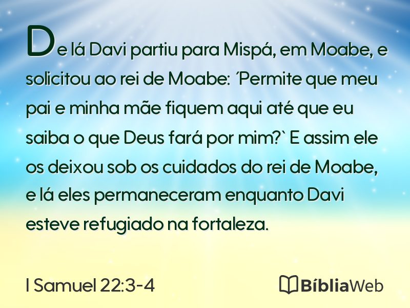 I Samuel 22:3-4 em imagem para compartilhar