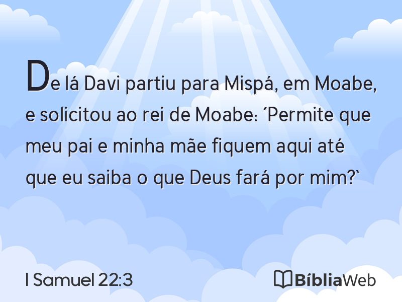 I Samuel 22:3 em imagem para compartilhar
